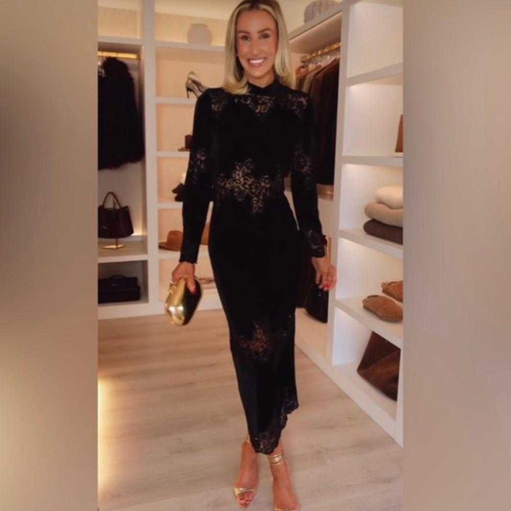 Zara Velvet and Lace Dress